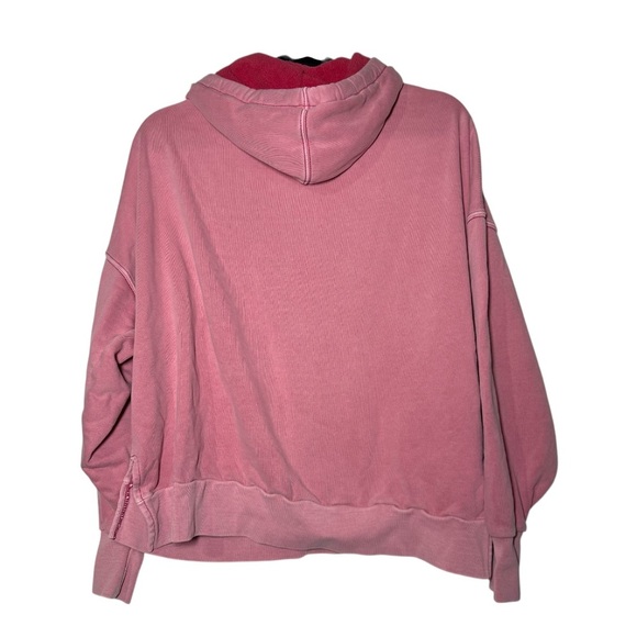 American Eagle Textured Fleece Oversized Hoodie Rust Pink Size XXS Super Soft - Picture 2 of 9